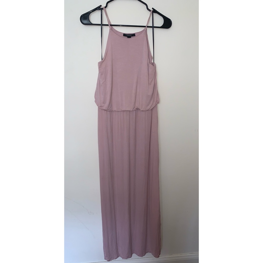 Mauve Halter Maxi Dress
